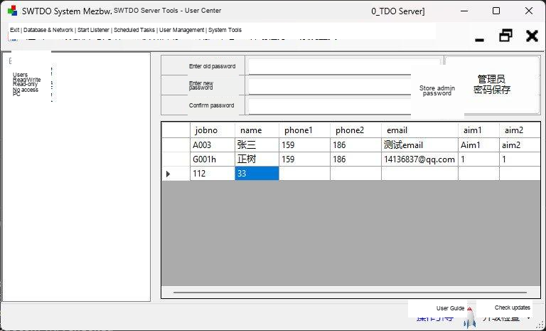 SWTDO Server Tools user center with enterprise access controls